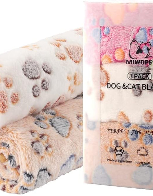 Load image into Gallery viewer, 3 Pack Cat and Dog Blanket Soft &amp; Warm Fleece Flannel Pet Blanket, Great Pet Throw for Puppy, Small Dog, Medium Dog &amp; Large Dog (Medium)
