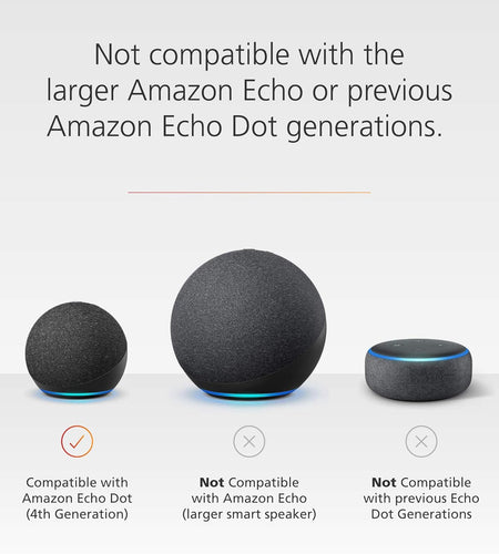 Made for Amazon Battery Base, in Black for Echo Dot (4Th Generation) Not Compatible with Previous Generations of Echo or Echo Dot (1St Gen, 2Nd Gen, or 3Rd Gen).