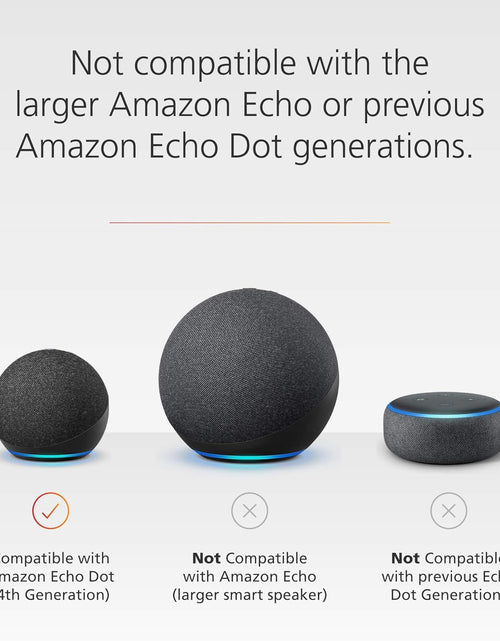 Load image into Gallery viewer, Made for Amazon Battery Base, in Black for Echo Dot (4Th Generation) Not Compatible with Previous Generations of Echo or Echo Dot (1St Gen, 2Nd Gen, or 3Rd Gen).
