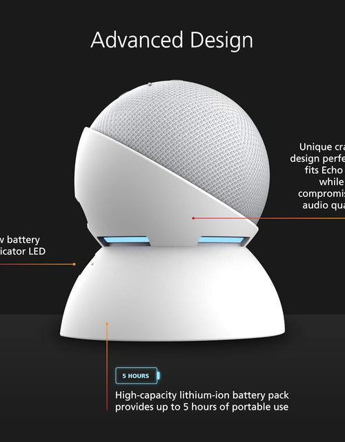 Load image into Gallery viewer, Made for Amazon Battery Base, in Black for Echo Dot (4Th Generation) Not Compatible with Previous Generations of Echo or Echo Dot (1St Gen, 2Nd Gen, or 3Rd Gen).
