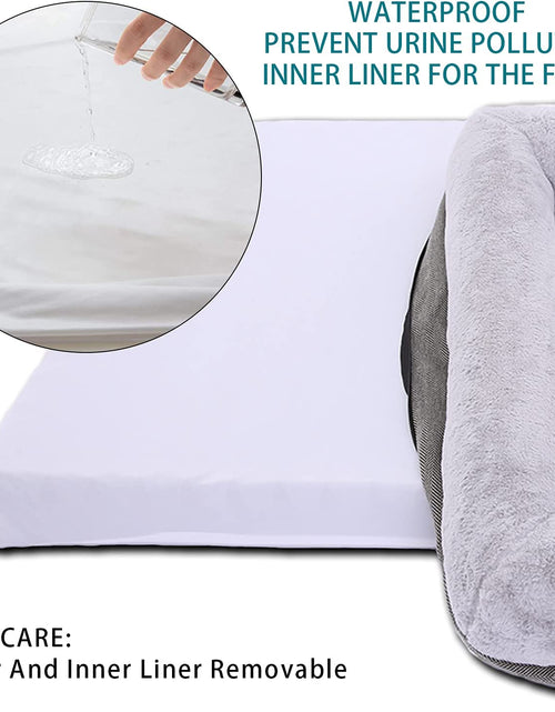 Load image into Gallery viewer, Orthopedic Dog Bed for Large Dogs and Medium Dogs, Dog Sofa Bed with Waterproof Liner Pad and Removable Washable Cover, Dog Mat for Crates and Couch，Puppy Bed, Pet Bed
